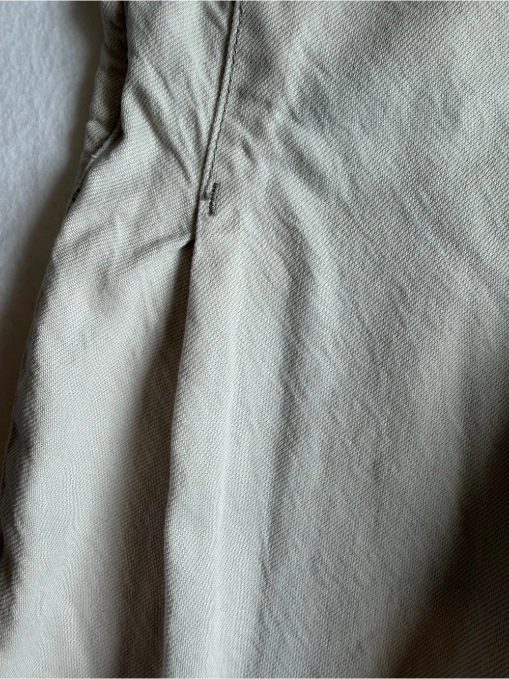 We The Free Old West Slouchy Wide Leg Jeans 26 Ivory Lyocell Tencel Button Fly - Picture 13 of 13